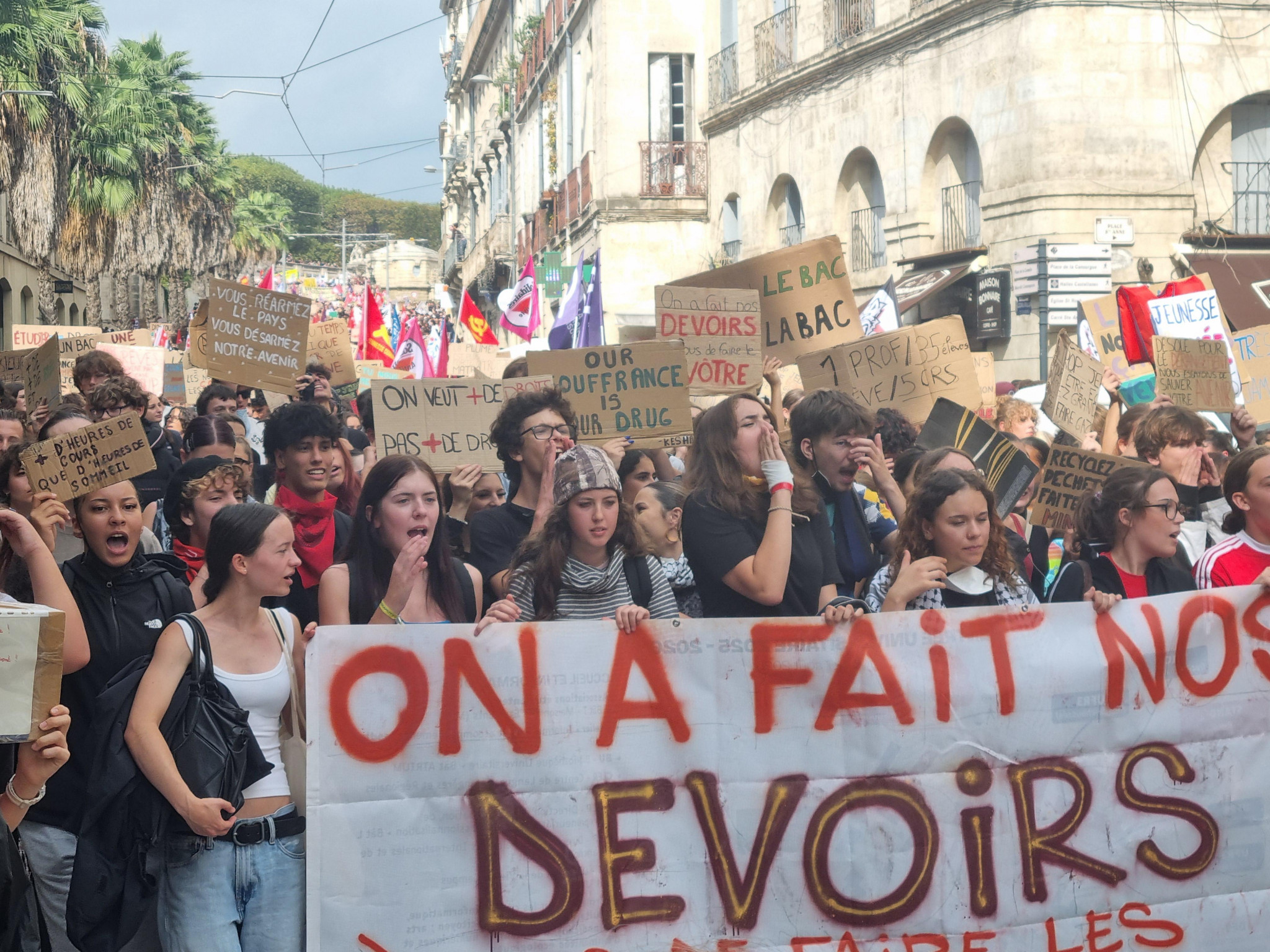 Le cri de rage de la jeunesse à Montpellier