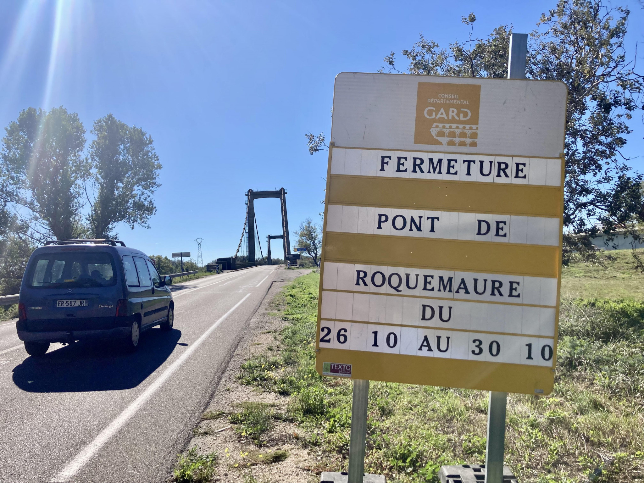 Vaucluse : le pont de Roquemaure fermé pour travaux