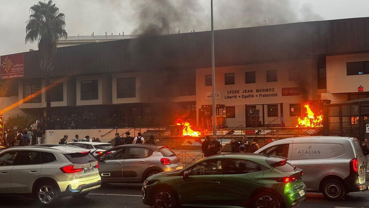 A Nîmes et Montpellier, la quasi totalité des lycées sont bloqués